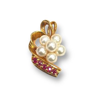 K18 ルビー パール トップ